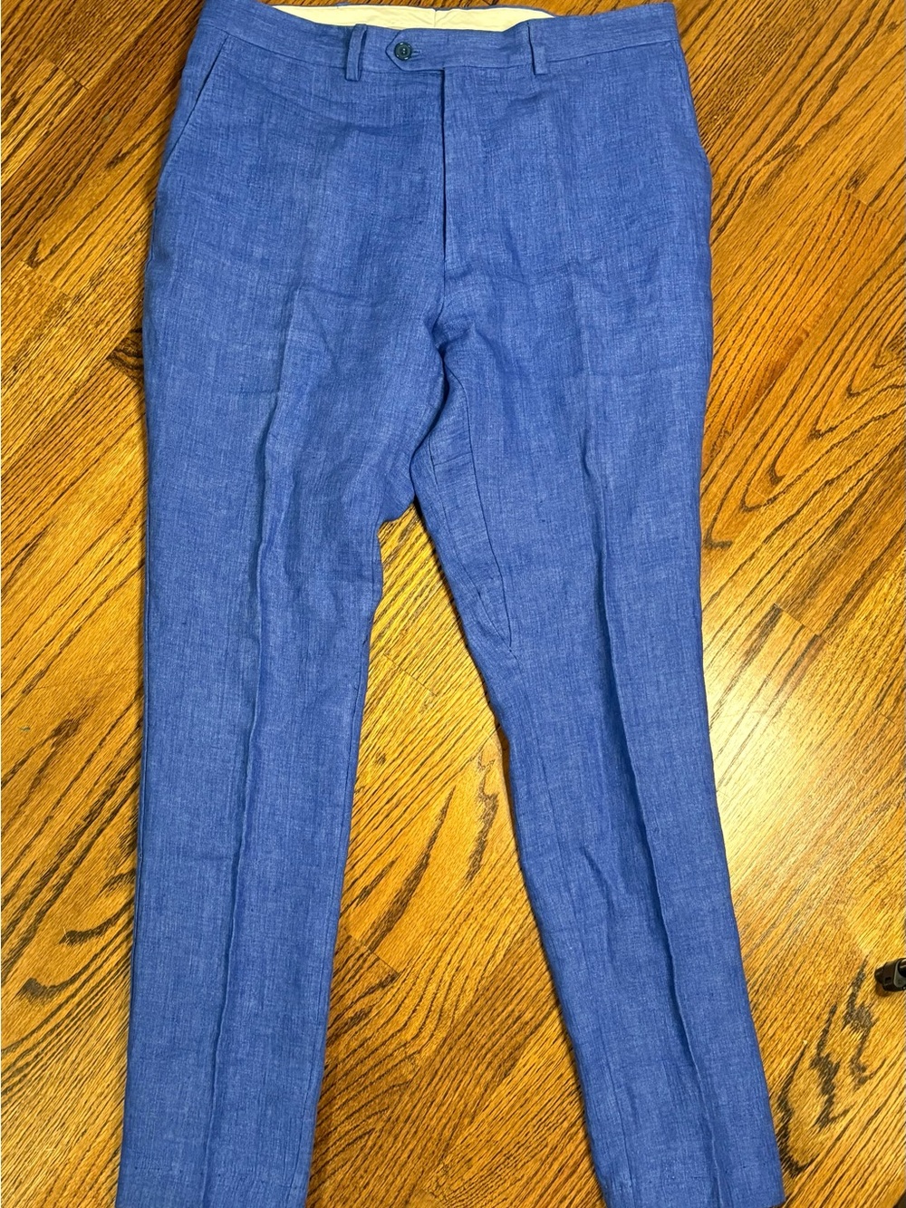 Men's Slim Tailored Blue Dress Pants